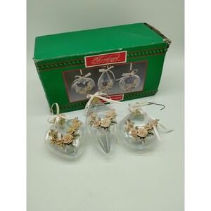 House Of Lloyd Christmas Around the World Victorian Rose Ornaments Set of 3